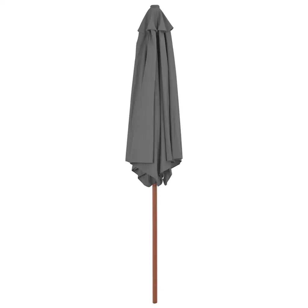 Ombrellone da Esterni-Ombrello da giardino con Palo in Legno 270 cm Antracite