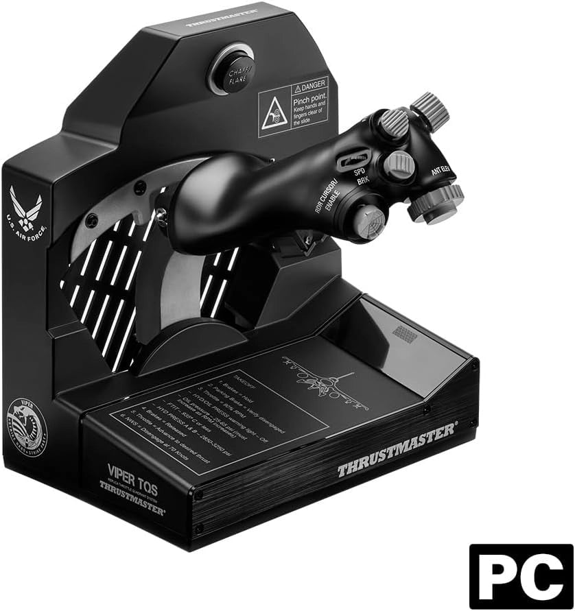 Viper TQS per PC, Sistema Quadrante Manetta in Metallo, Precisione Effetto Hall, 21 Pulsanti Azione, 5 Assi, Iconiche Funzioni Chaff/Flare, su Licenza U.S. Air Force