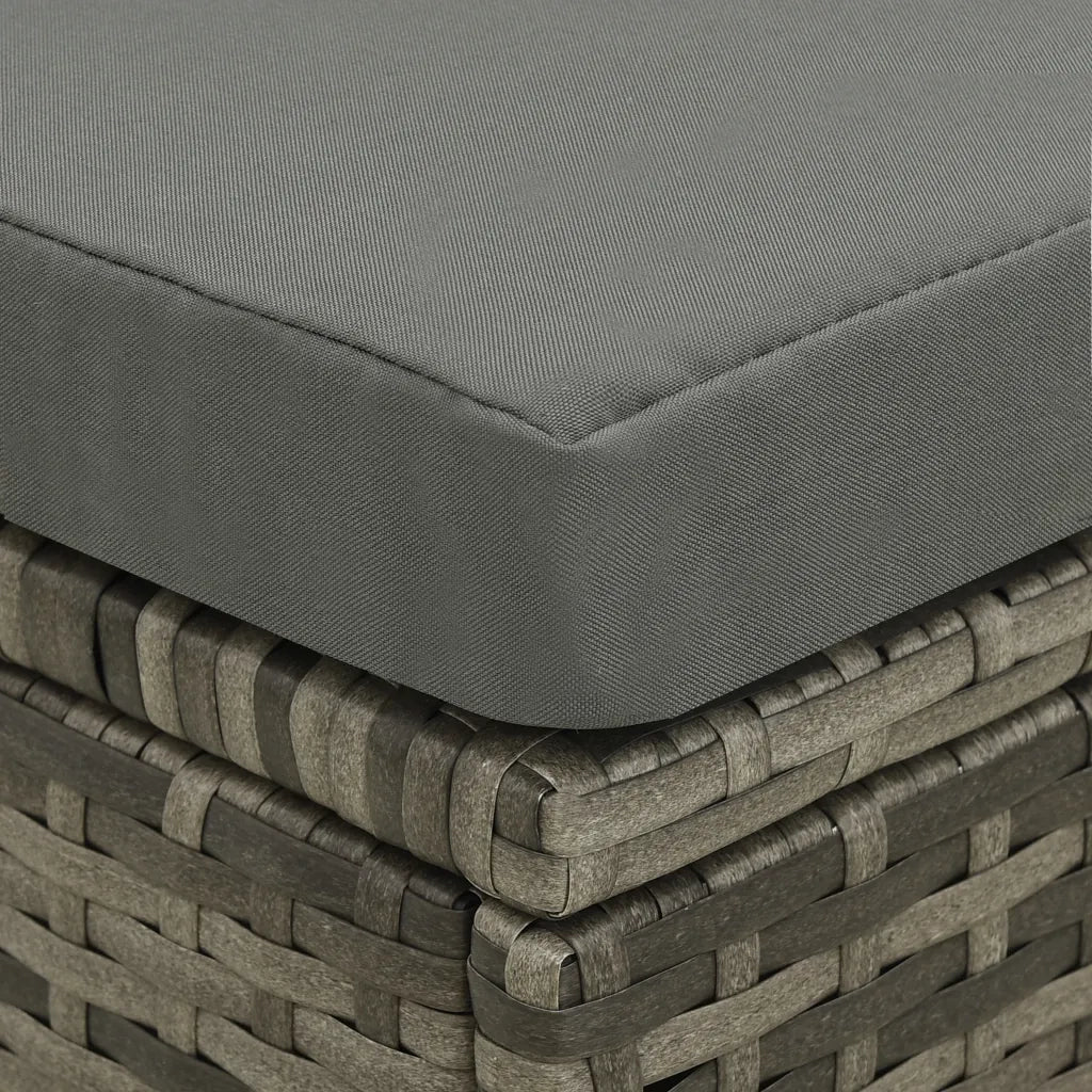 Set Divani da Giardino 4 pz con Cuscini in Polyrattan Grigio cod mxl 37770