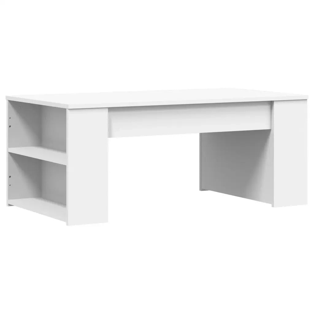 Tavolino da Salotto Bianco 102x55x42 cm in Legno Multistrato 831853