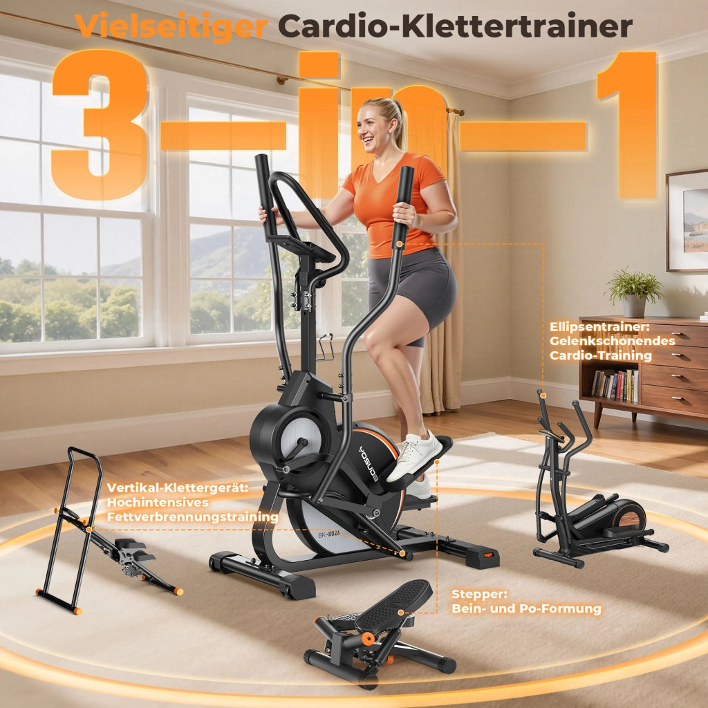 Ellittica 3 in 1 ¨C Zephmum ¨C Crosstrainer Magnetico con Monitor LCD