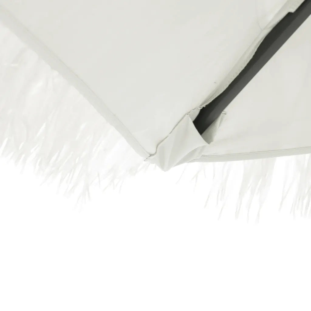 Ombrellone Giardino-Ombrello da Balcone con Palo in Acciaio Bianco 248x248x248 cm