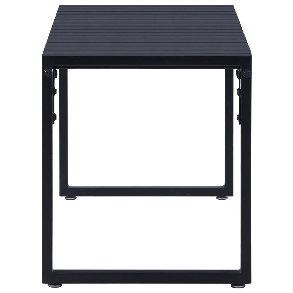 Panchina da Giardino 120,5 cm in Pannello PS Nero 49492