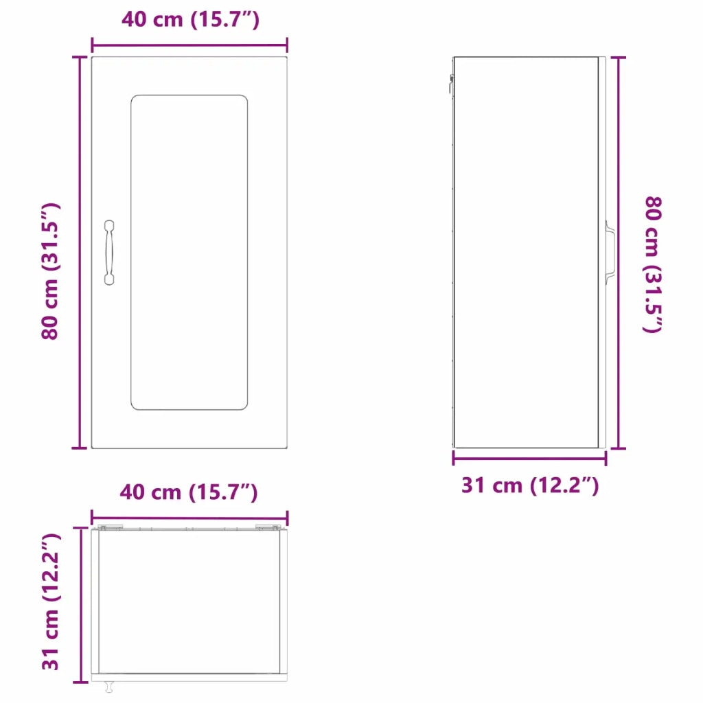 Pannello lavastoviglie Kalmar Legno vecchio 40 x 31 x 80 cm 884650