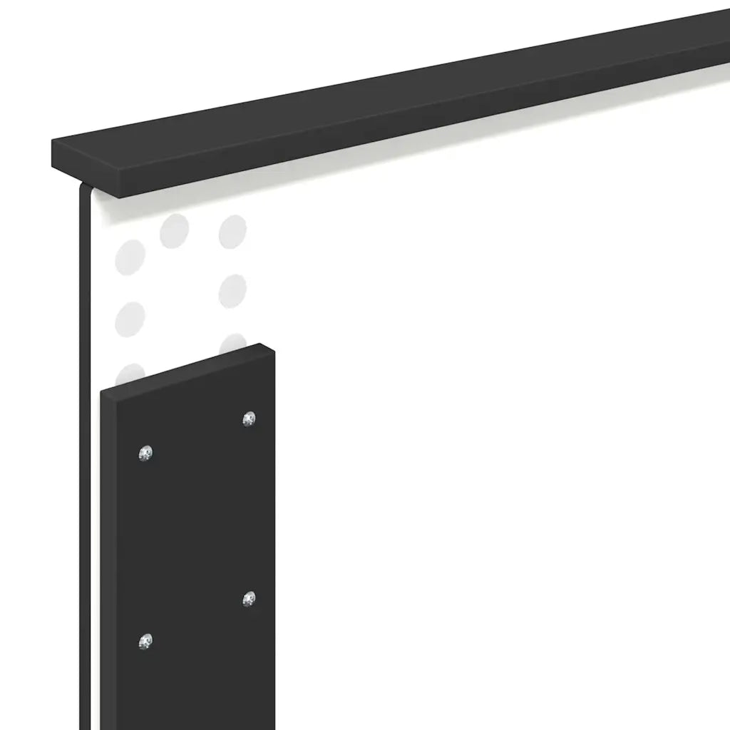 Testiera-Testata-Testiera Decorativa Rovere Nero 100 cm Legno multistrato 628841
