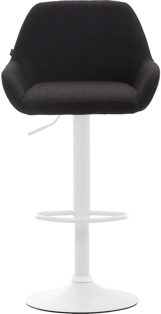 Set 2 Sgabelli Braga in tessuto nero,bianco