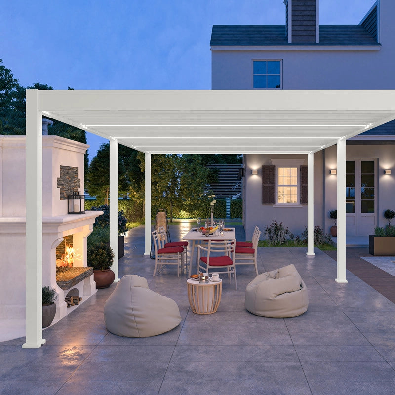 Pergola bioclimatica Ombréa VS autoportante 4x6M - Bianco