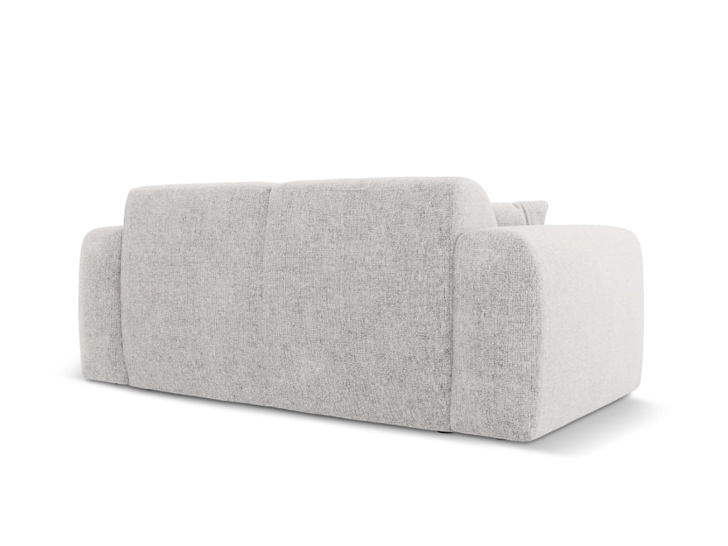 Cosmopolitan Design - Divano "Nolio" 2 posti in ciniglia grigio chiaro 