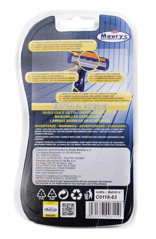 MAURY'S LAMETTE EXTRA 3 CREAM MONOUSO 3 +1 UOMO