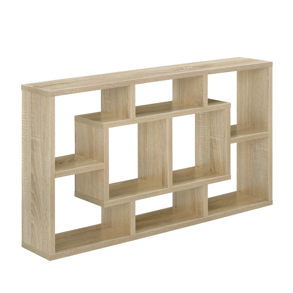 Mensola da parete di design con 8 ripiani portaoggetti 85 cm effetto faggio 03_0001736