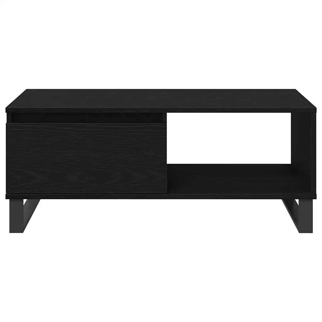 Tavolino da salotto con cassetto Rovere Nero 90 x 50 x 36,5 cm 862963