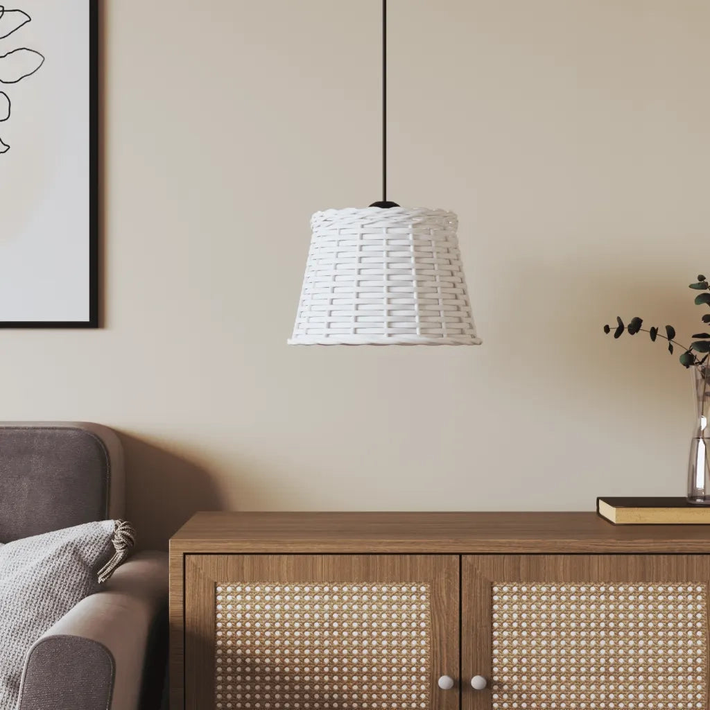 Paralume da Soffitto Bianco Ã˜25x17 cm in Viminicod mxl 128020