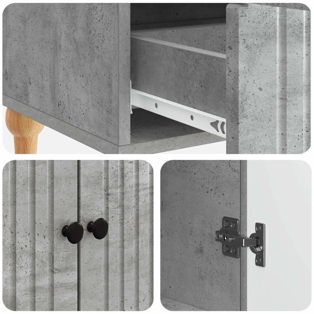 Credenza Grigio Cemento 66 x 34,5 x 95 cm Legno ingegnerizzato 894208