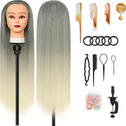 Manichino Capelli - Capo di Prova - Incluso Accessori - Blondi/Grigi