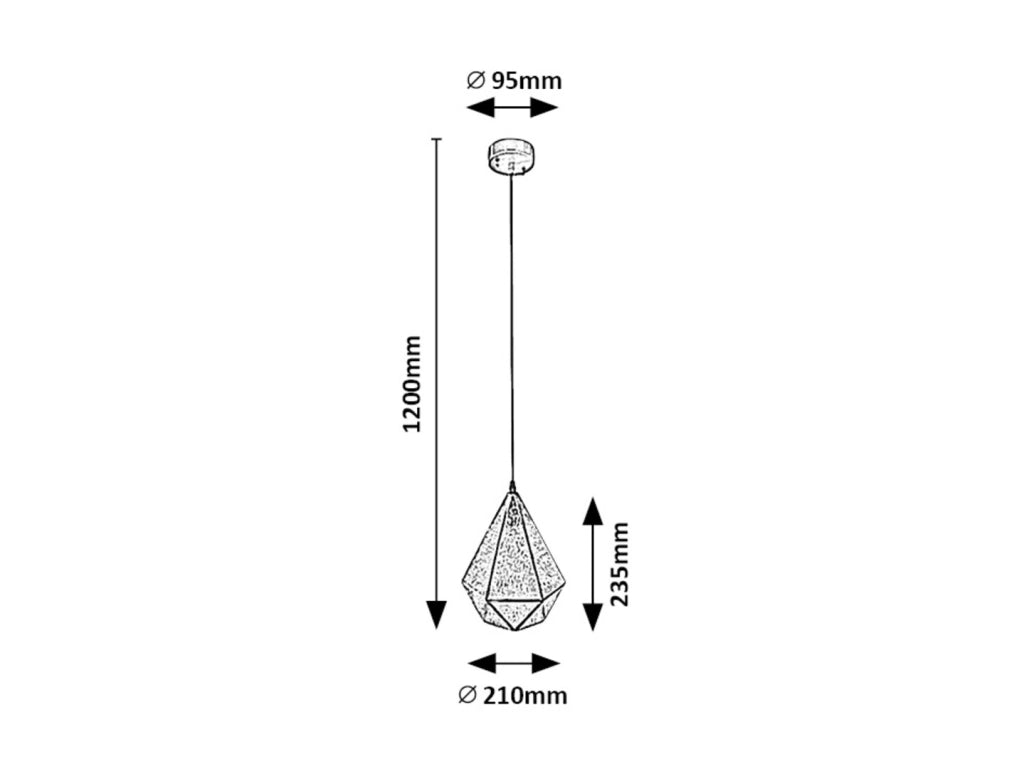 Lampada sospensione vintage oro vetro Norah E14 Rabalux