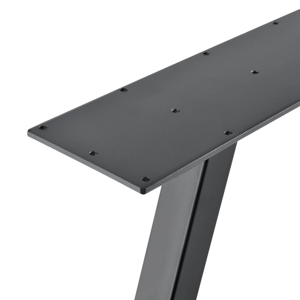 Set di 2 Gambe in Acciaio per Mobili Fai da Te - Altezza 72 cm - incl. Feltrini - Grigio [en.casa]