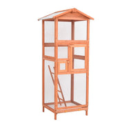 Gabbia per uccelli 68 x 62 x 166 cm in legno massello di abete 02_0000055