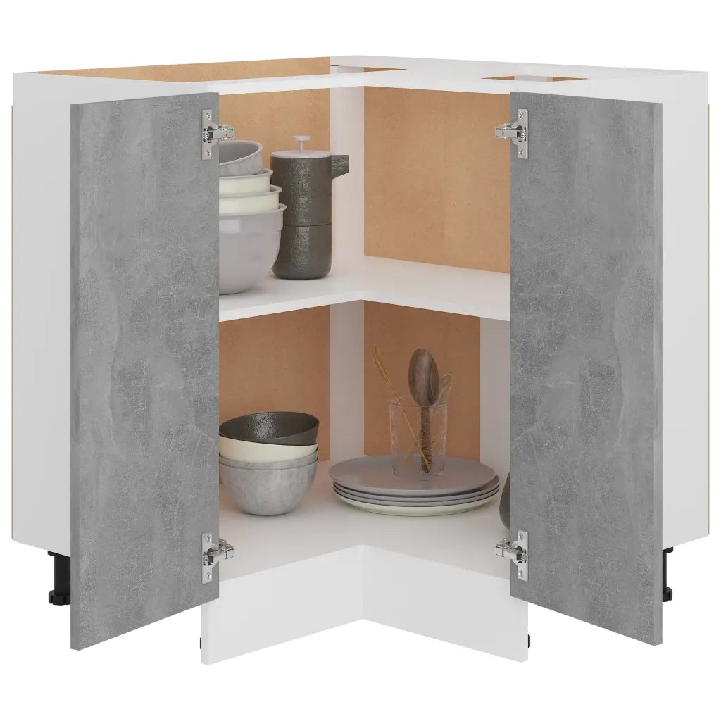 Mobile Angolare Â“LyonÂ” Grigio Cemento 75,5x75,5x81,5 cm in