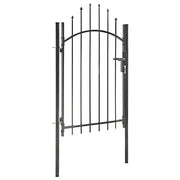 Cancello da Giardino in Acciaio 1x2 m Nero cod mxl 51965