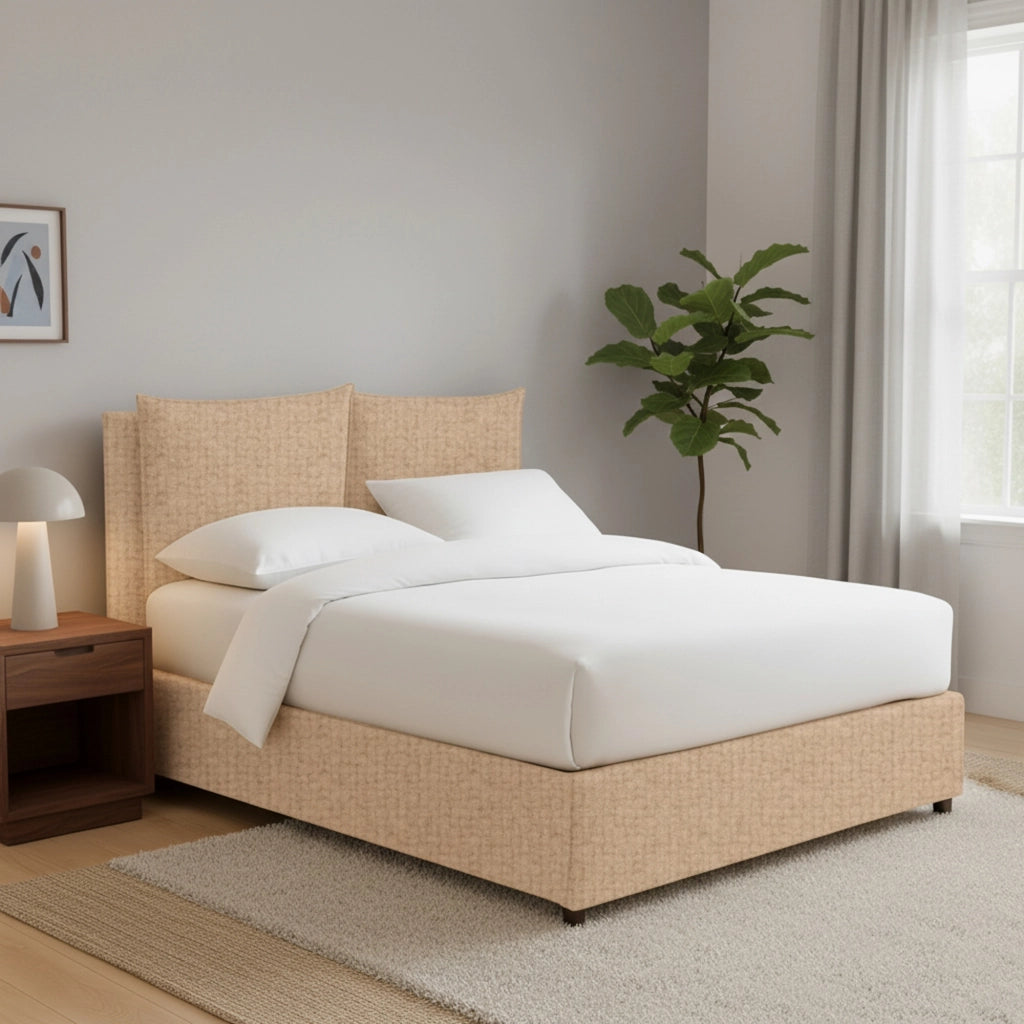 Falmouth, Letto Piazza e Mezza Sfoderabile Made in Italy, Beige