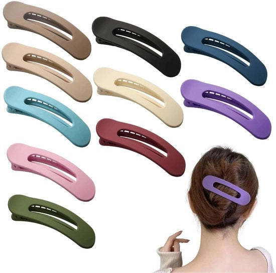 Set di 10 Spille per Capelli - Colore Neutro - Clip per Capelli per Capelli Fini/Densi - Maniglia Comoda - Materiale Resistente