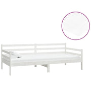 Divano letto | Sof¨¤ letto | Letto singolo con Materasso 90x200 cm Bianco in Legno di Pino