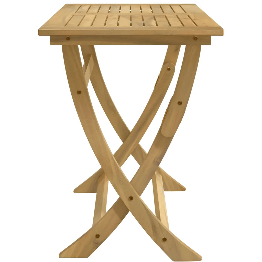 Tavolo da Giardino | Tavolino da esterno Pieghevole 110x55x75cm Legno Massello Acacia