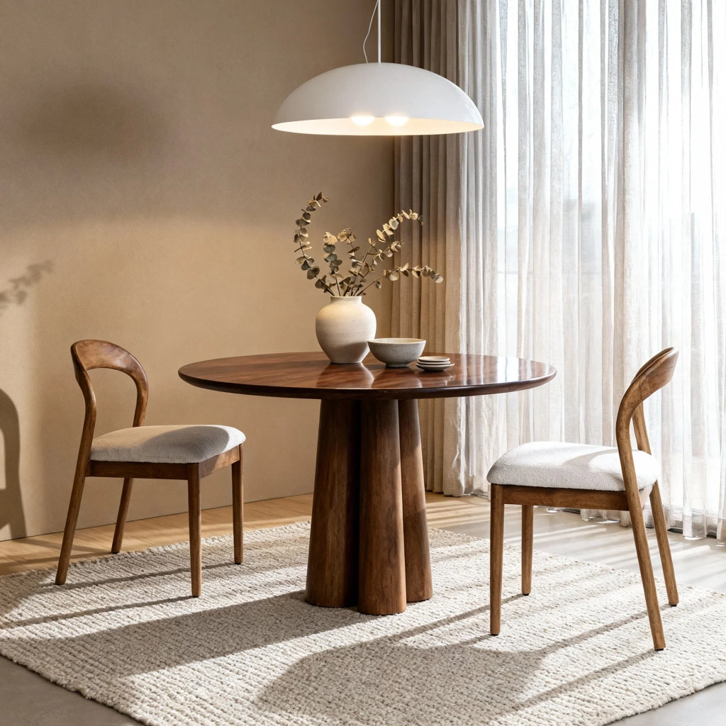 Sedia Lydia in Legno Hevea ¨C Xylo ¨C Noce/Beige, Set 2 Pezzi