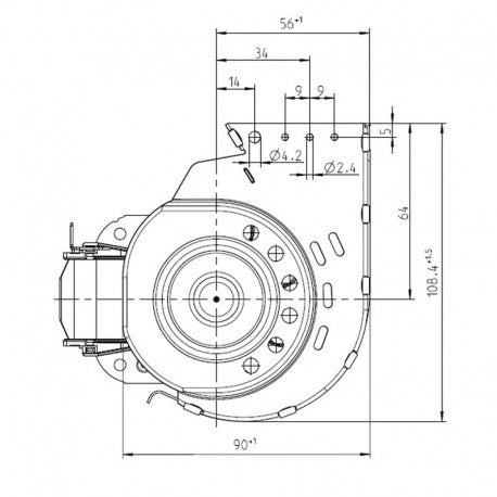 Ventola tangenziale EBM QLN65/2400-3030 Motore Destro