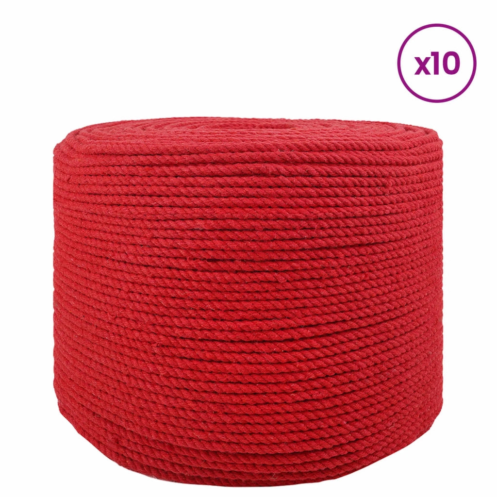Corda 10 pcs Rosso Cotone