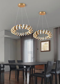 Lampada a Sospensione da Interno a LED in Metallo Oro