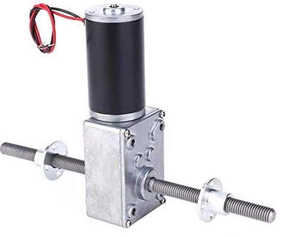 Motore di trasmissione a cinghia alta - M8 Doppia Gola - Flangia - 12V - Motrici - Adatto per diverse macchine - Colore argento