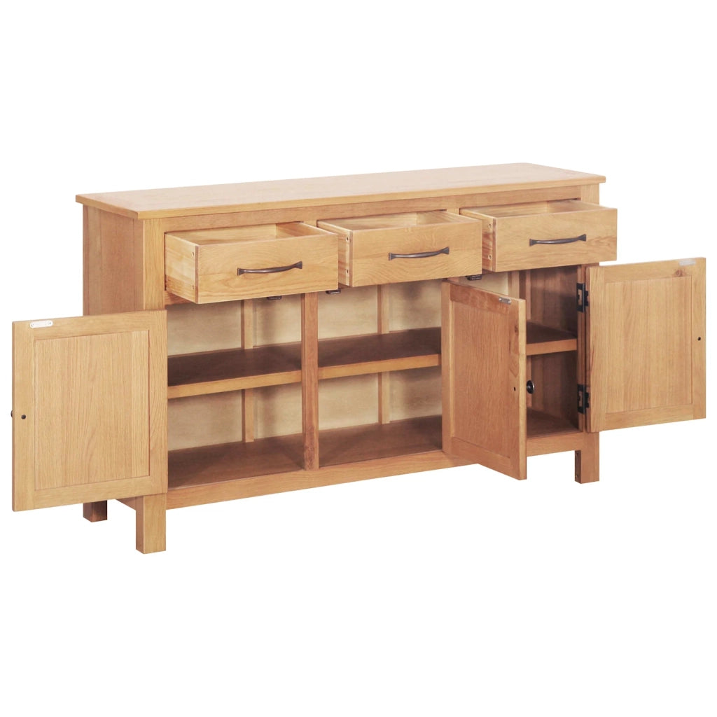 vidaXL Credenza Marrone 112 x 33.5 x 70 cm Legno di quercia massiccio