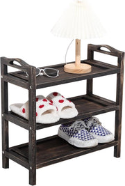 Organizzatore per Scarpe Stivale a 3 Livelli per Porta, Ingesso, Armadio, Retro Nero