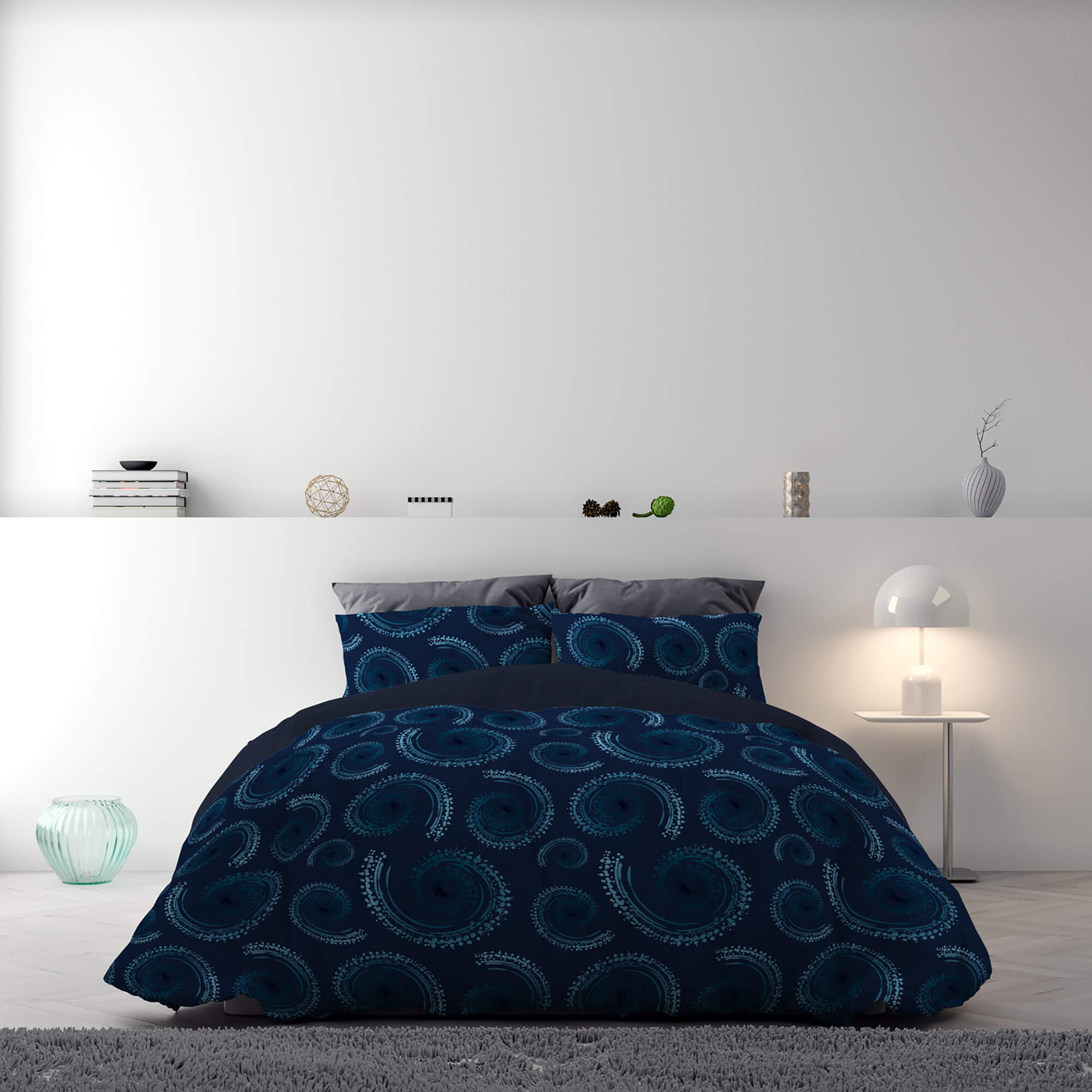 Copripiumino Singolo Double Face con Federe Stampato Vortex