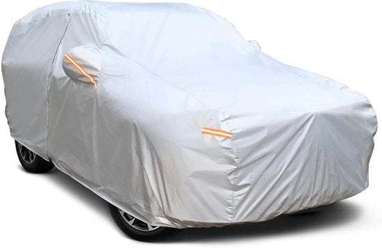 Copertura Auto Universale a 6 Strati con Porta con Cerniera, Resistente a Pioggia, Neve, Vento e Radiazioni UV, da 176" a 191