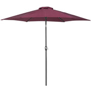 Ombrellone da giardino in tessuto bordeaux 230 cm resistente agli agenti atmosferici