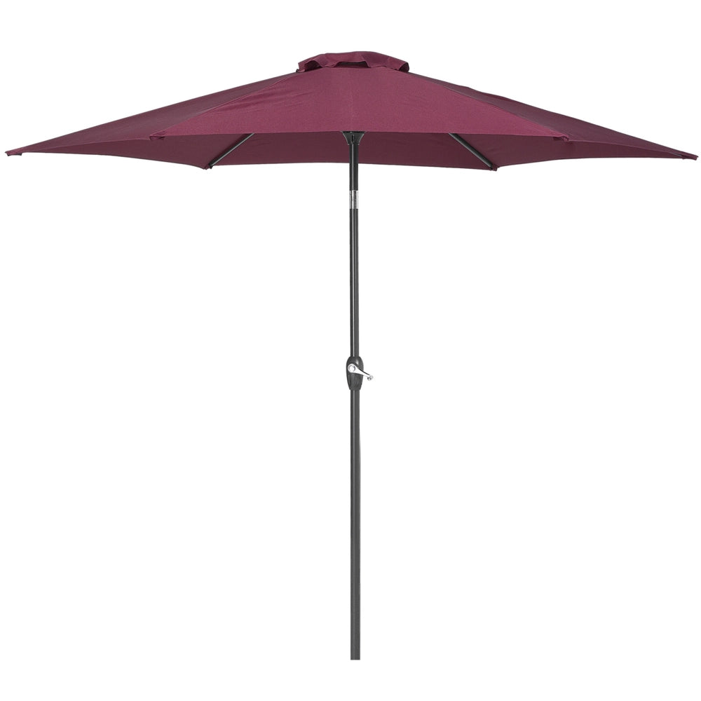 Ombrellone da giardino in tessuto bordeaux 230 cm resistente agli agenti atmosferici