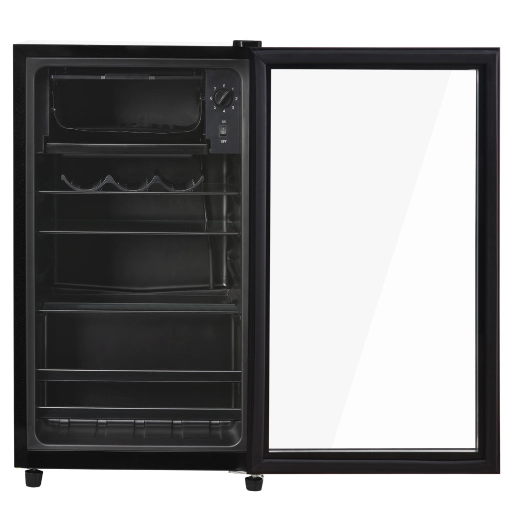 Frigorifero compatto a libera installazione 76 L con congelatore 6 L LED nero