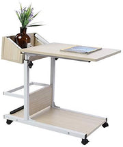 Bureau da tavolo per laptop - Rotaia - Trasportabile - Scaletta in MDF di alta qualità - Regolabile in altezza 50-80 cm - Multifunzionale - Scaffale supplementare