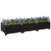 Fioriera Rialzata-Vaso da Esterno-Fioriera Elevata 120x40x23 cm in Polipropilene 414323