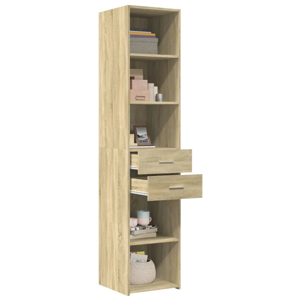 Credenza-Buffet-Armadio da cucina Rovere Sonoma 40x42,5x185 cm in Legno Multistrato 650999