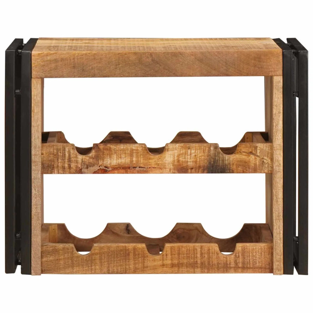 Portabottiglie 60 x 45 x 33 cm Legno di Mango Grezzo Massiccio 4104754