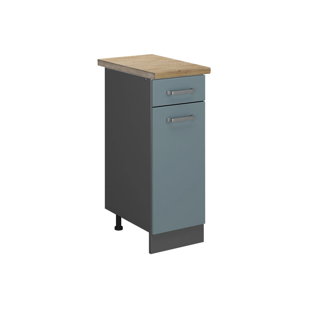 Vicco Mobiletto base per cucina Grigio-blu 30 cm , PL Rovere