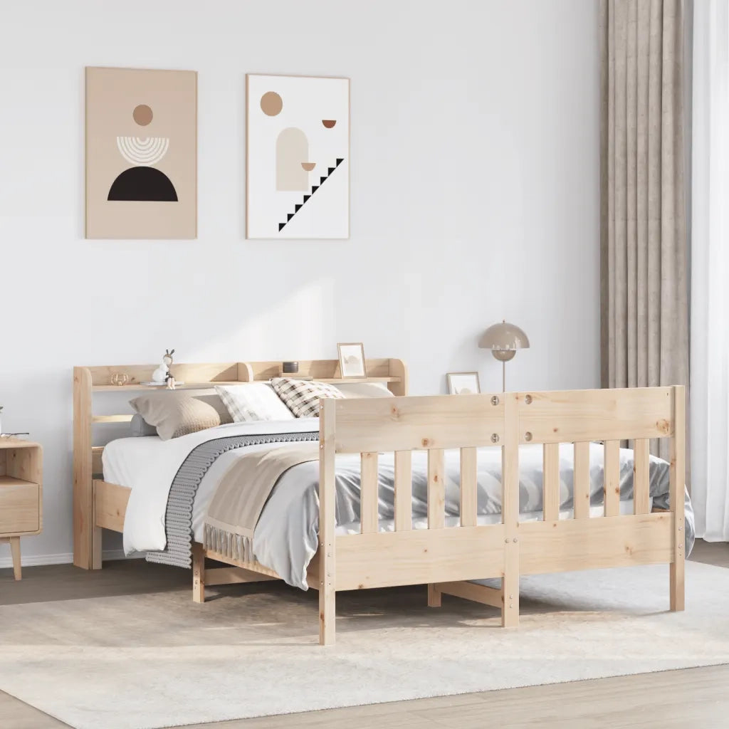 vidaXL Letto senza Materasso 135x190 cm in Legno Massello di Pino
