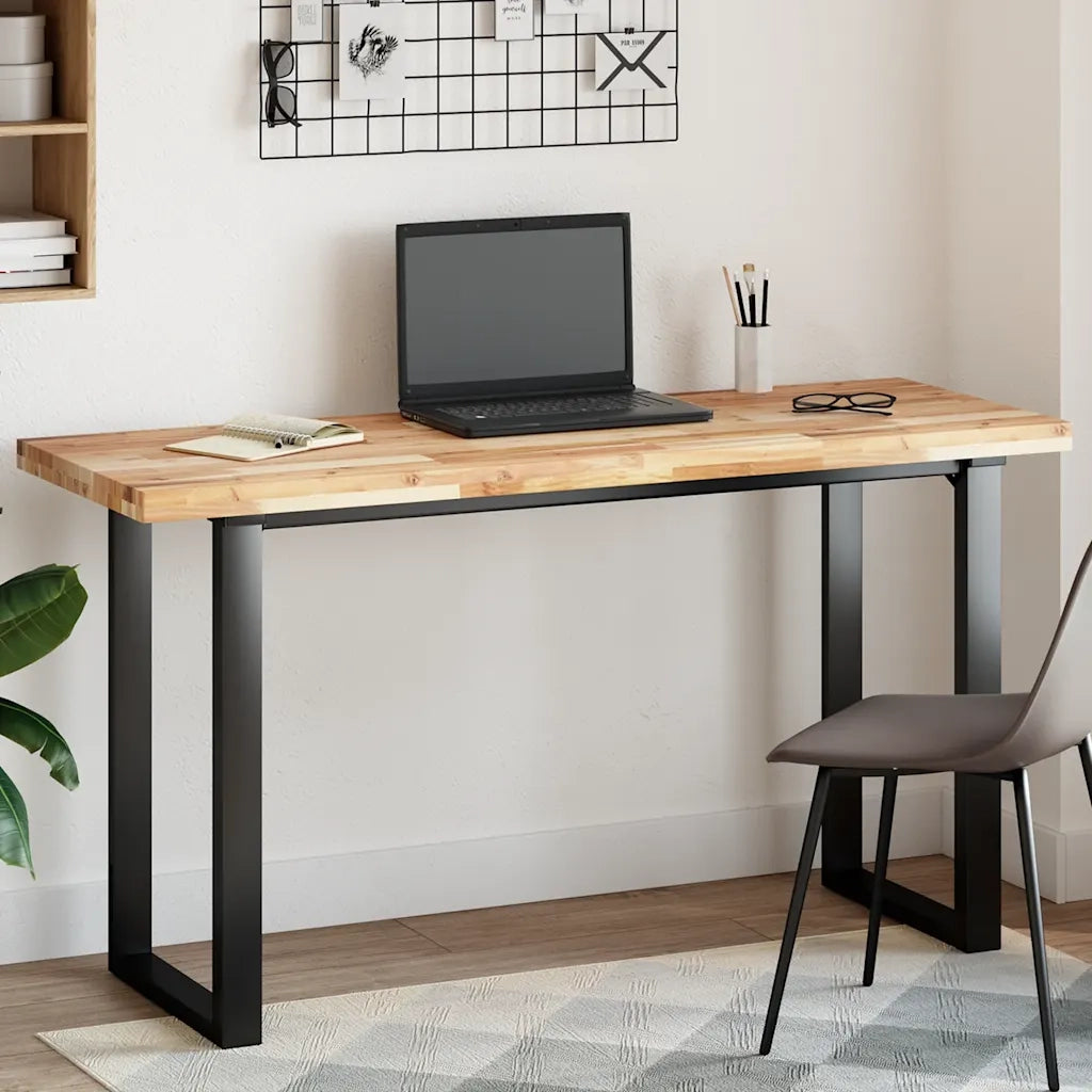 Piano Tavolo | Superficie Tavolo | Piano Scrivania Rettangolare 140x50x4cm Legno Massello di Acacia
