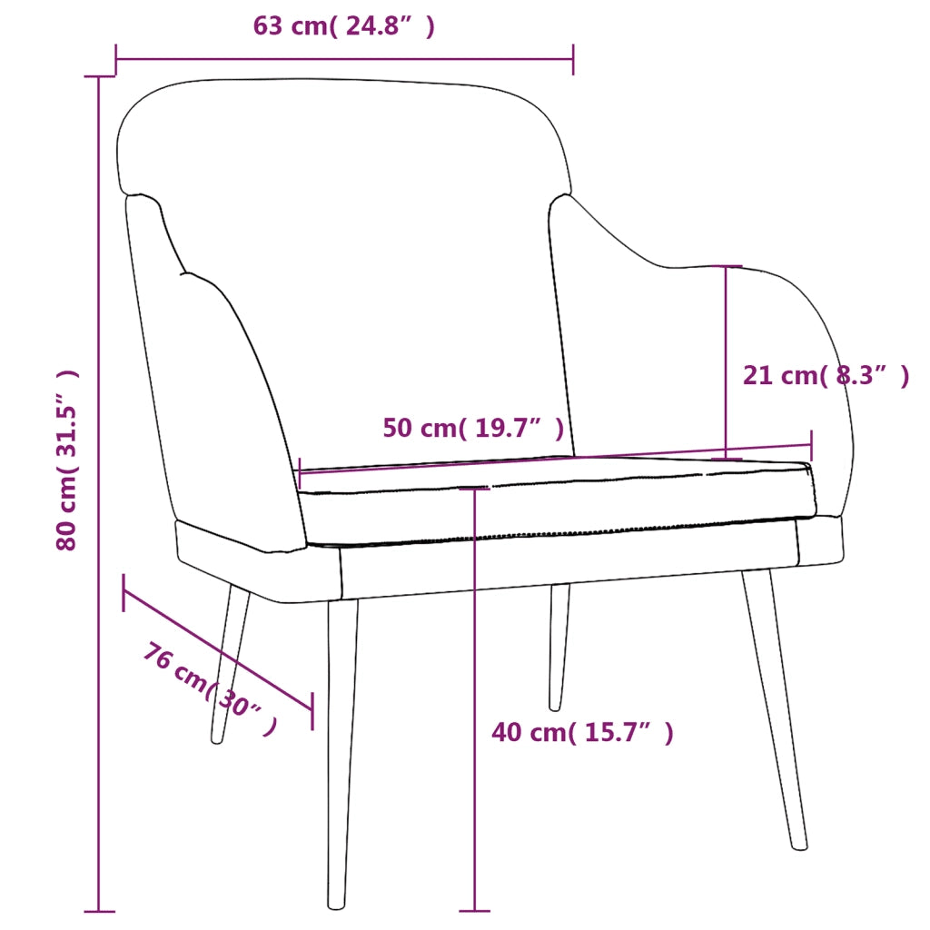 Poltrona-Divano Sedia-Poltroncina Grigio Chiaro 63x76x80 cm Velluto 253337
