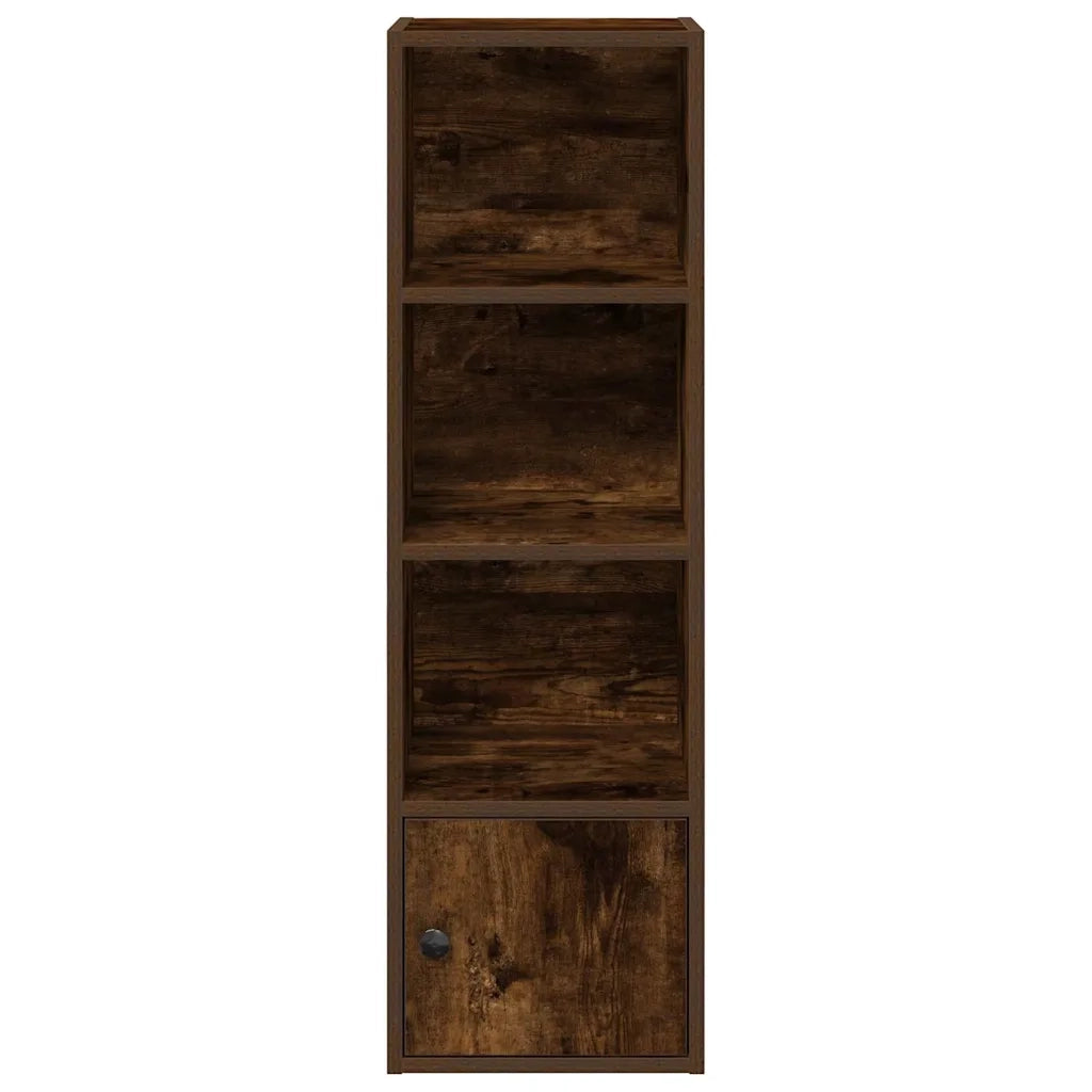 Libreria-Scaffale per Libri-Mobile di Stoccaggio Rovere Fumo 31x24x102 cm in Legno Multistrato