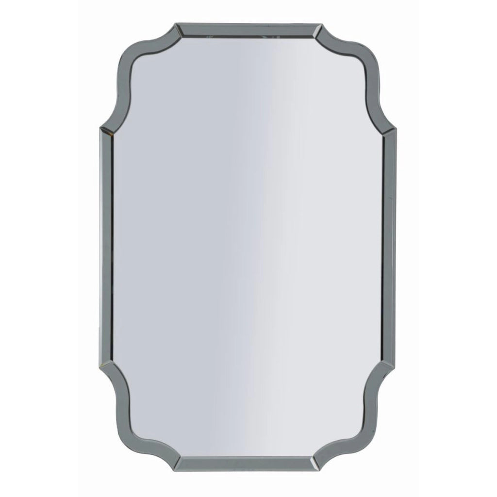 Specchio con Cornice Classico 9, Grigio, MDF, 90x60x1 cm