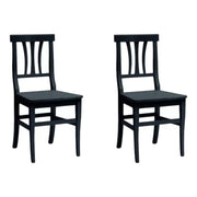 Set 2 sedie classiche legno nero seduta legno 46x44x90 - Mobili 2G